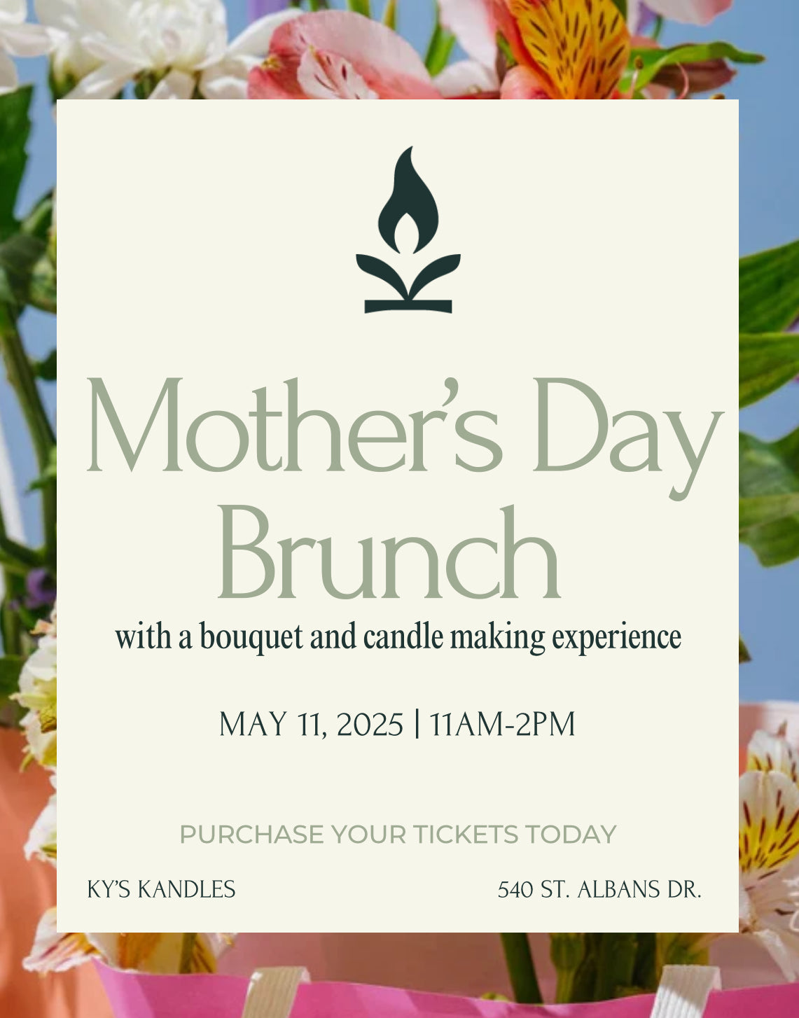 Mother’s Day Brunch, Bouquets & Candles